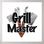 Der Grillmeister mit GRILLEN-Tools Poster (Vorne)