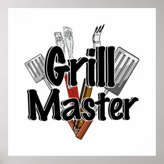Der Grillmeister mit GRILLEN-Tools Poster