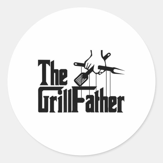 Der Grillpater Premium _1 Runder Aufkleber (Vorderseite)