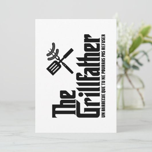 Der Grillvater Einladung (Stehend Vorderseite)