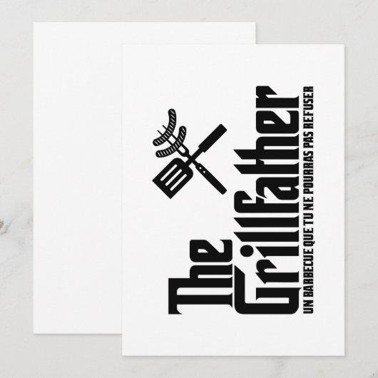 Der Grillvater Einladung (Vorne/Hinten)