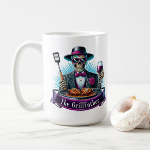 Der Grillvater Funny Skeletts Vaters Day Kaffeetasse