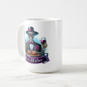Der Grillvater Funny Skeletts Vaters Day Kaffeetasse (Vorderseite Links)
