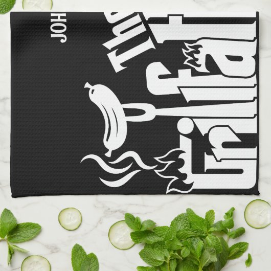 Der Grillvater Geschirrtuch (Gefaltet)