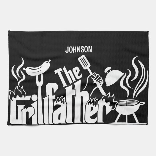 Der Grillvater Geschirrtuch (Horizontal)