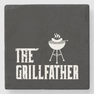 Der Grillvater   GRILLEN   Barbeque   Grillmeister Steinuntersetzer