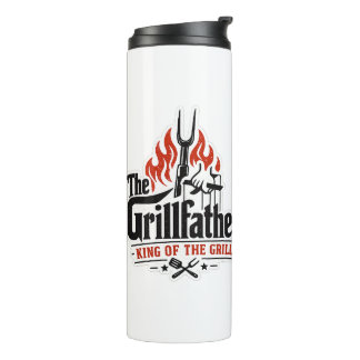 Der Grillvater König des Grills Vatertagsgeschenk Thermosbecher