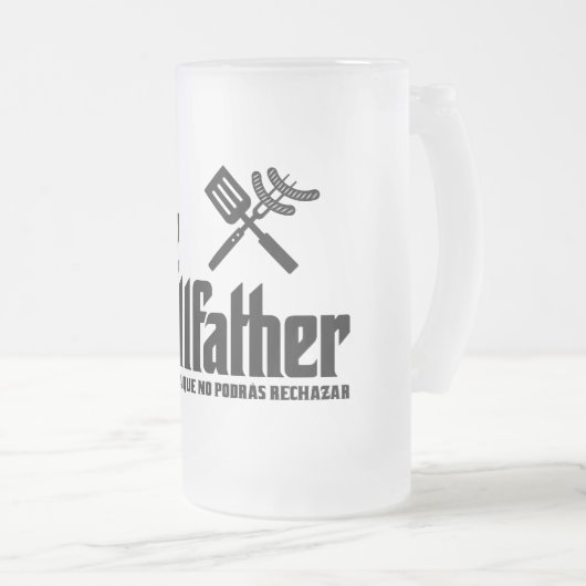 Der Grillvater Mattglas Bierglas (VorderseiteRechts)