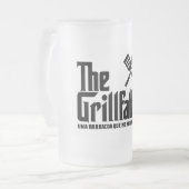 Der Grillvater Mattglas Bierglas (Vorderseite Links)