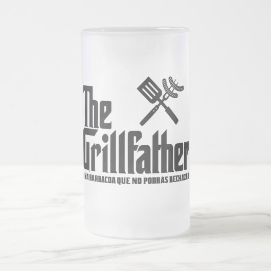 Der Grillvater Mattglas Bierglas (Mittel)