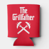 Der Grillvater mit heißen Hunden Dosenkühler (Rückseite)
