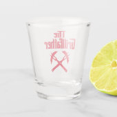 Der Grillvater mit heißen Hunden Schnapsglas (Rückseite)