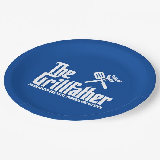 Der Grillvater Pappteller (Schrägansicht)