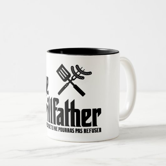 Der Grillvater Zweifarbige Tasse (VorderseiteRechts)