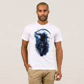 Der grimmige Sensenmann-Biker auf einem Motorrad-T T-Shirt (Vorne ganz)