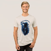 Der grimmige Sensenmann-Biker auf einem Motorrad Tri-Blend Shirt (Vorderseite voll)