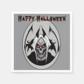 Der grimmige Sensenmann des schwarzen Augenpapiers Serviette (Vorderseite)