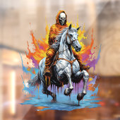 Der grimmige Sensenmann des Wilden Westens Fensteraufkleber (Blatt 2)