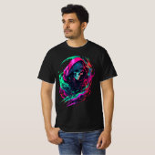 Der grimmige Sensenmann, ein psychedelischer Tod T-Shirt (Vorne ganz)