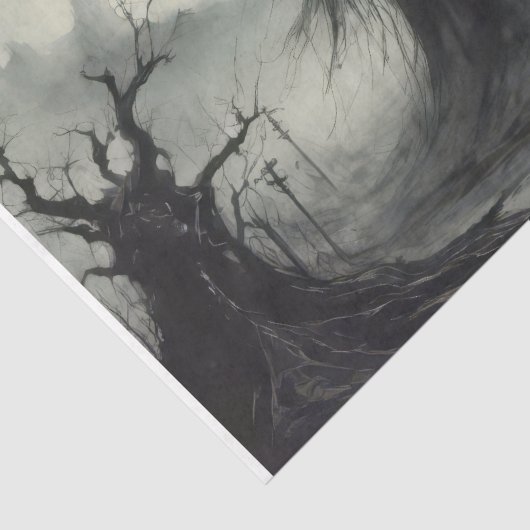 Der grimmige Sensenmann - Entkopplung - Seidenpapier (Detail)