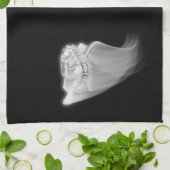 Der grimmige Sensenmann fährt Halloween Geschirrtuch (Gefaltet)