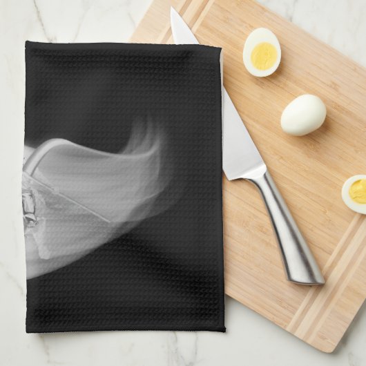 Der grimmige Sensenmann fährt Halloween Geschirrtuch (Viertel Falte)