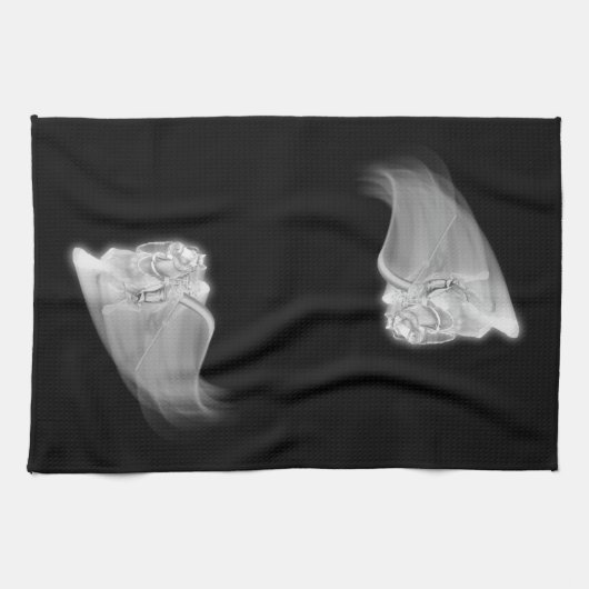 Der grimmige Sensenmann fährt Halloween Geschirrtuch (Horizontal)