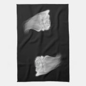 Der grimmige Sensenmann fährt Halloween Geschirrtuch (Vertikal)