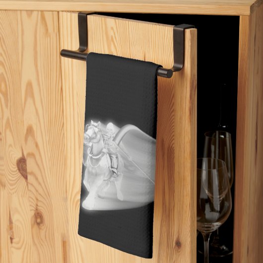 Der grimmige Sensenmann fährt Halloween Geschirrtuch (Drittel gefaltet)