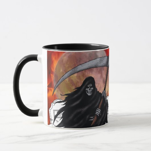 Der grimmige Sensenmann-Friedhof Tasse (Links)