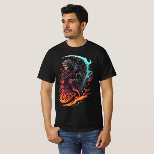 Der grimmige Sensenmann Inferno, Tod selbst T-Shirt (Vorne ganz)