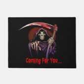 Der grimmige Sensenmann kommt zu dir Halloween Fußmatte (Vorderseite)