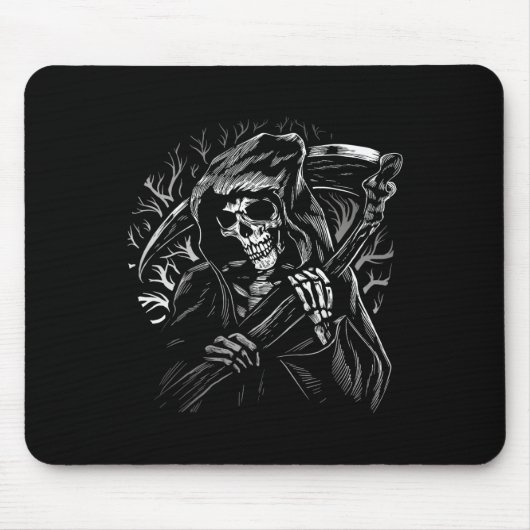 Der grimmige Sensenmann Skull Death Scythe Dead Go Mousepad (Vorne)