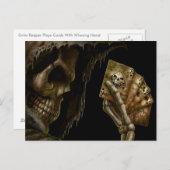 Der grimmige Sensenmann spielt Karten mit der Hand (Vorne/Hinten)