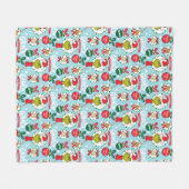 Der Grinch | Frohe Wholidays Muster Fleecedecke (Vorderseite (Horizontal))