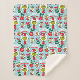 Der Grinch   Frohe Wholidays Muster Sherpadecke