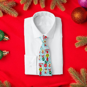 Der Grinch Happy Wholidays Muster Krawatte