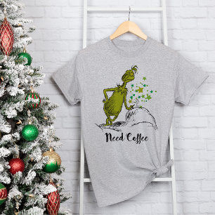Der Grinch Lustig Brauche Kaffee T-Shirt