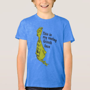 Der Grinch Lustiges Grinch-Gesicht in Ruhe Tri-Blend Shirt