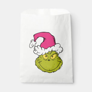 Der Grinch mit rosa Santa-Mütze Geschenktütchen