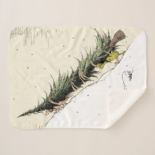 Der Grinch und Max bringen den Weihnachtsbaum zurü Sherpadecke (Vorderseite (Horizontal))