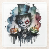 Der grinsende Gentleman Glasuntersetzer (Vorderseite)