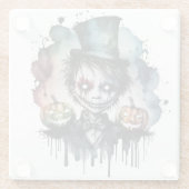 Der grinsende Gentleman Glasuntersetzer (Rückseite)