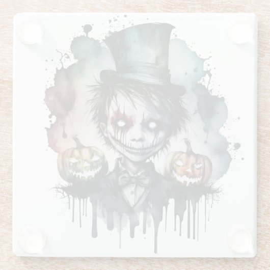 Der grinsende Gentleman Glasuntersetzer (Rückseite)