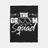 Der Groom Squad Sungles Wedding Bachelor Party Gro Fleecedecke (Vorderseite)