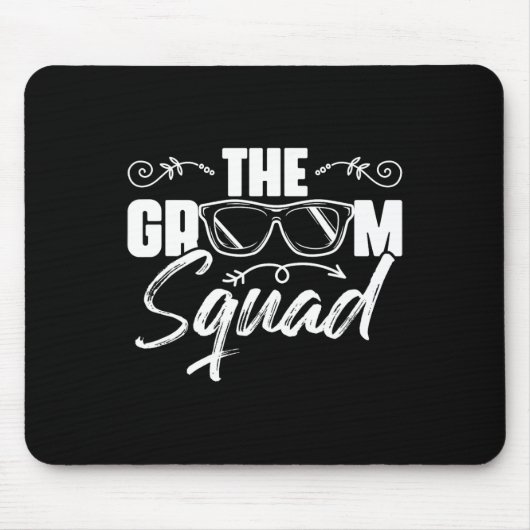 Der Groom Squad Sungles Wedding Bachelor Party Gro Mousepad (Vorne)