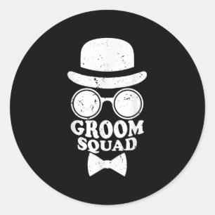 Der Groomplatz Hochzeiten Trauzeugen Hochzeit und  Runder Aufkleber