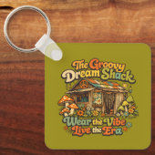 Der Groovy Dream Shack Square Schlüsselanhänger (Vorderseite)