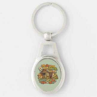 Der Groovy Dream Shack Twisted Oval Schlüsselanhän Schlüsselanhänger