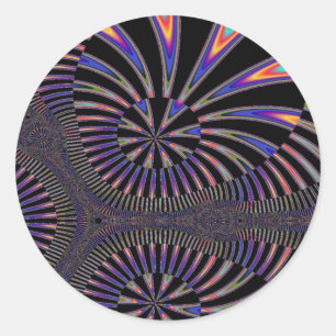 Der großartige Finale-Feuerwerks-Aufkleber Runder Aufkleber